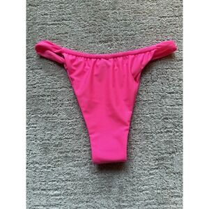 Belle The Label Free People The Bare Bikini Bottoms Bright Pink Size L NWT $78